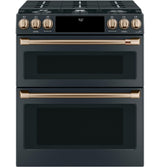 Café™ 30" Smart Slide-In, Front-Control, Gas Double-Oven Range with Convection