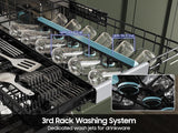38 dBA Bespoke Smart Dishwasher with 3rd Rack Washing System in Fingerprint Resistant Matte Black Steel