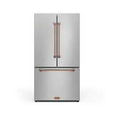 36 Inch 20.3 Cu Ft French Door Counter Depth Refrigerator With Ice Maker In Stainless Steel/rose Gold  Gordon Ramsay Series
