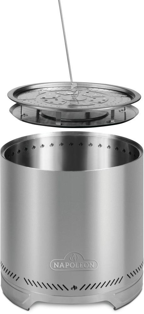Timberwolf Smokeless Fire Pit 18-inch, Stainless Steel , Wood, Stainless Steel