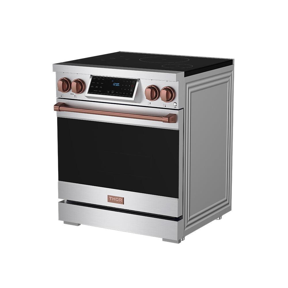 30 Inch Professional Induction Range With Tilt Panel Touch Control In Stainless Steel and Rose Gold  Gordon Ramsay Series