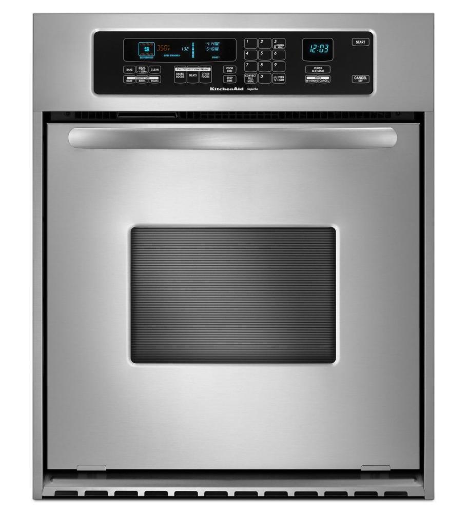 KitchenAid® 24-Inch Convection Single Wall Oven, Architect® Series II Handle - Black