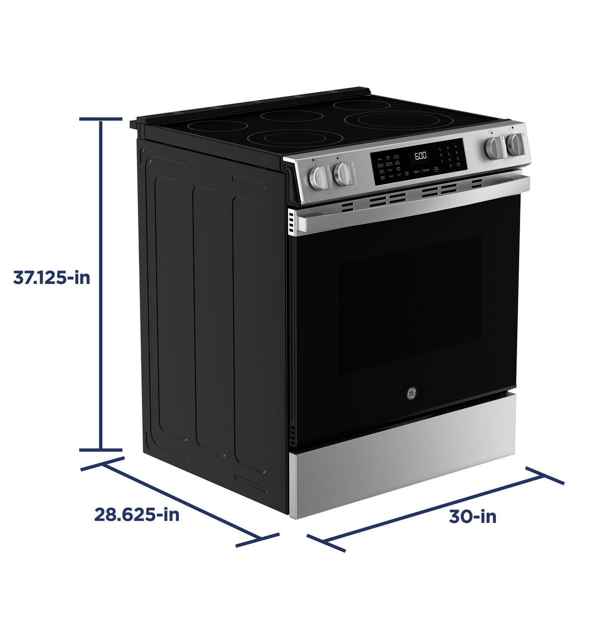 GE® ENERGY STAR® 30" Slide-In Electric Convection Range with No Preheat Air Fry and EasyWash™ Oven Tray