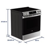 GE® ENERGY STAR® 30" Slide-In Electric Convection Range with No Preheat Air Fry and EasyWash™ Oven Tray