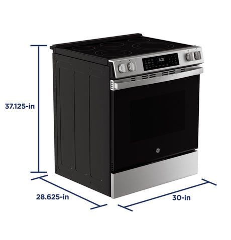 GE® ENERGY STAR® 30" Slide-In Electric Convection Range with No Preheat Air Fry and EasyWash™ Oven Tray
