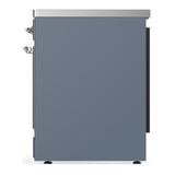 ILVE UMIB30QNR3BGC Majestic III 30 inch Induction Range with 4 Elements, 4 cu. ft. Oven Capacity (Solid Door, Blue Grey, Chrome)