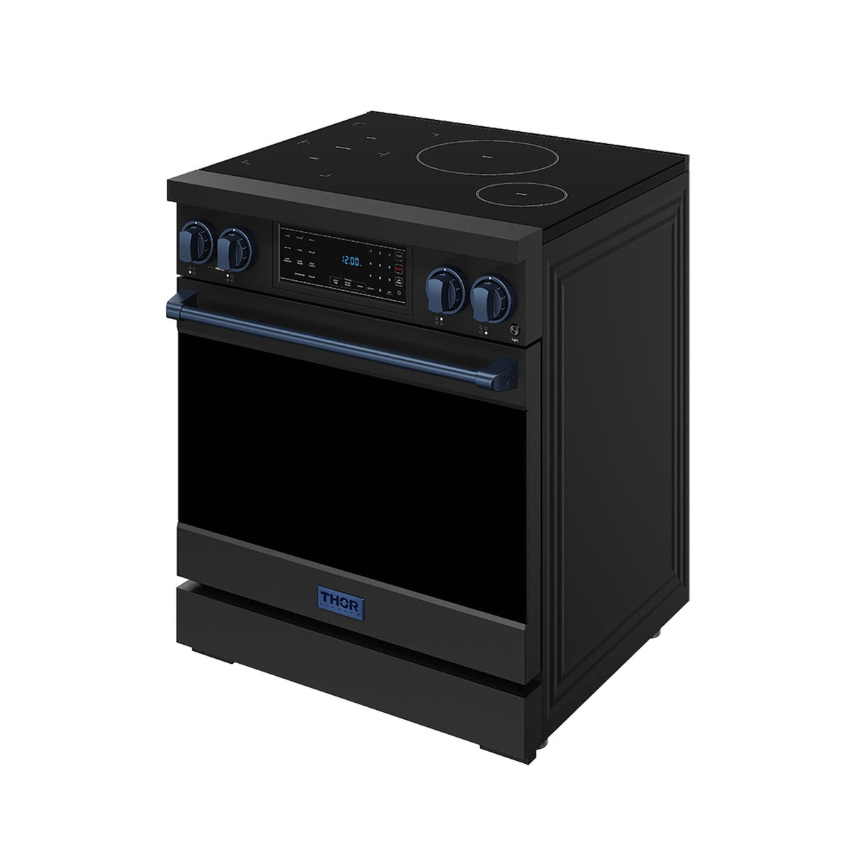 30 Inch Professional Induction Range With Tilt Panel Touch Control In Black and Blue  Gordon Ramsay Series
