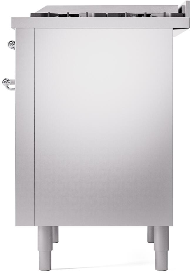 Nostalgie II 36 Inch Dual Fuel Liquid Propane Freestanding Range in Stainless Steel with Chrome Trim
