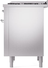 Nostalgie II 36 Inch Dual Fuel Liquid Propane Freestanding Range in Stainless Steel with Chrome Trim