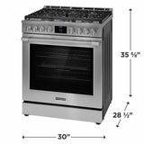 30" Gas Range with No Preheat and Air Fry