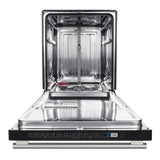 Forno Pozzo 24-Inch Built-In Tall Tub Top Control Dishwasher, Black, 49 dBA, Soil-Sensing Capable, ENERGY STAR