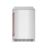 Gordon Ramsay Collection 24 Inch Outdoor Undercounter Beverage Cooler In Stainless Steel/rose Gold