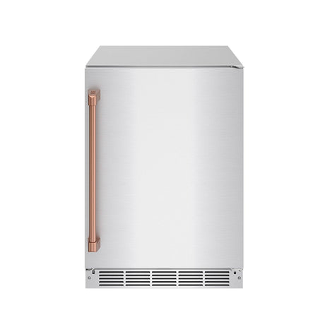 Gordon Ramsay Collection 24 Inch Outdoor Undercounter Beverage Cooler In Stainless Steel/rose Gold