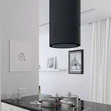 600/395 CFM Designer Cylinder Island Black