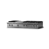 48"W. Gas Rangetop (Burner: 6g, Finish: Stainless Steel, Trim: Polished Chrome, Fuel: Propane)
