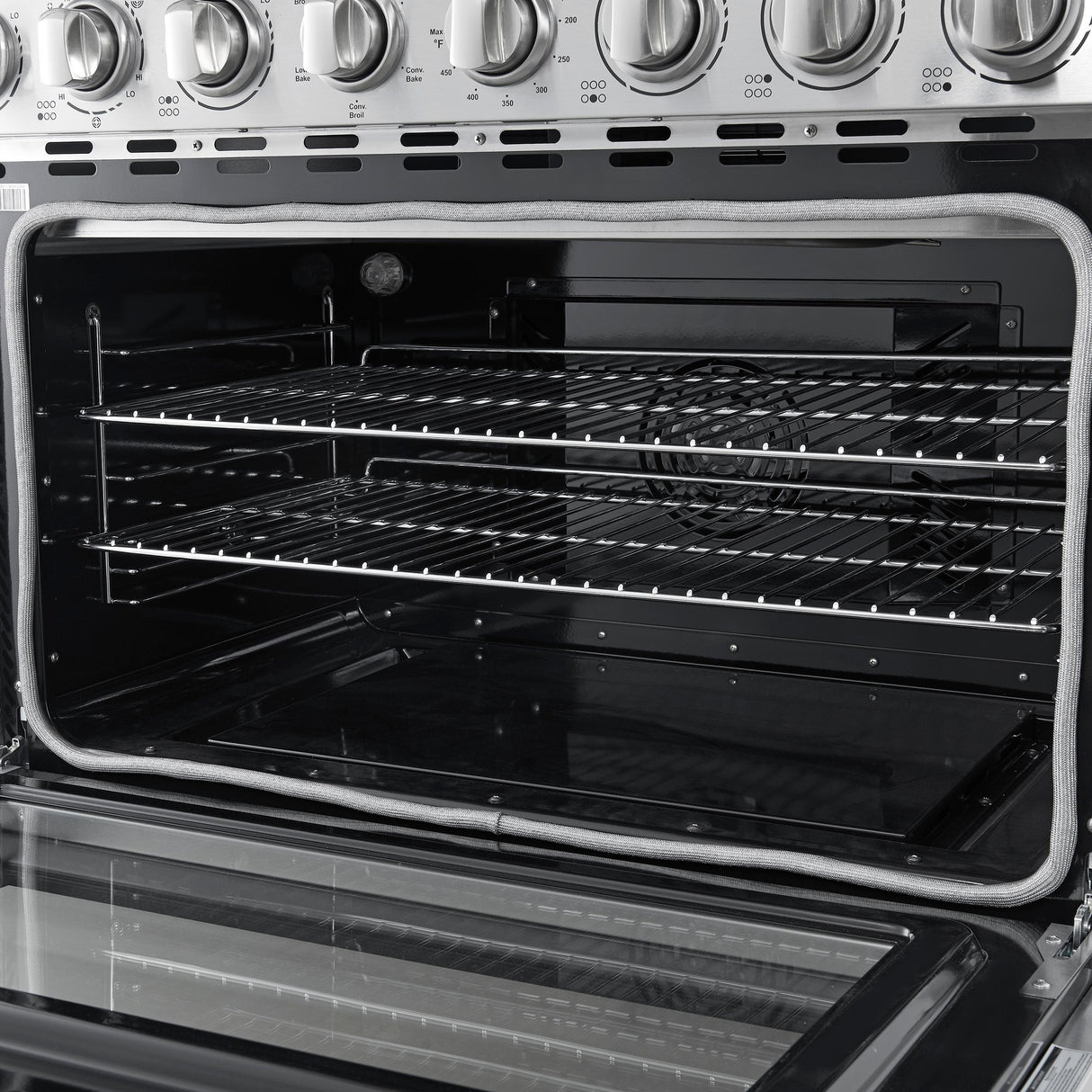 Forno Paolo 36 Inch Freestanding Electric Range, Stainless Steel, 5.44 cu.ft, True Convection Oven, Energy Efficient