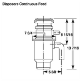 GE DISPOSALL® 1/2 HP Continuous Feed Garbage Disposer Corded