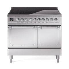 ILVE UNDI406QNMPSSC Nostalgie II Noblesse 40 inch Induction Range (Solid Door, Stainless Steel, Chrome)