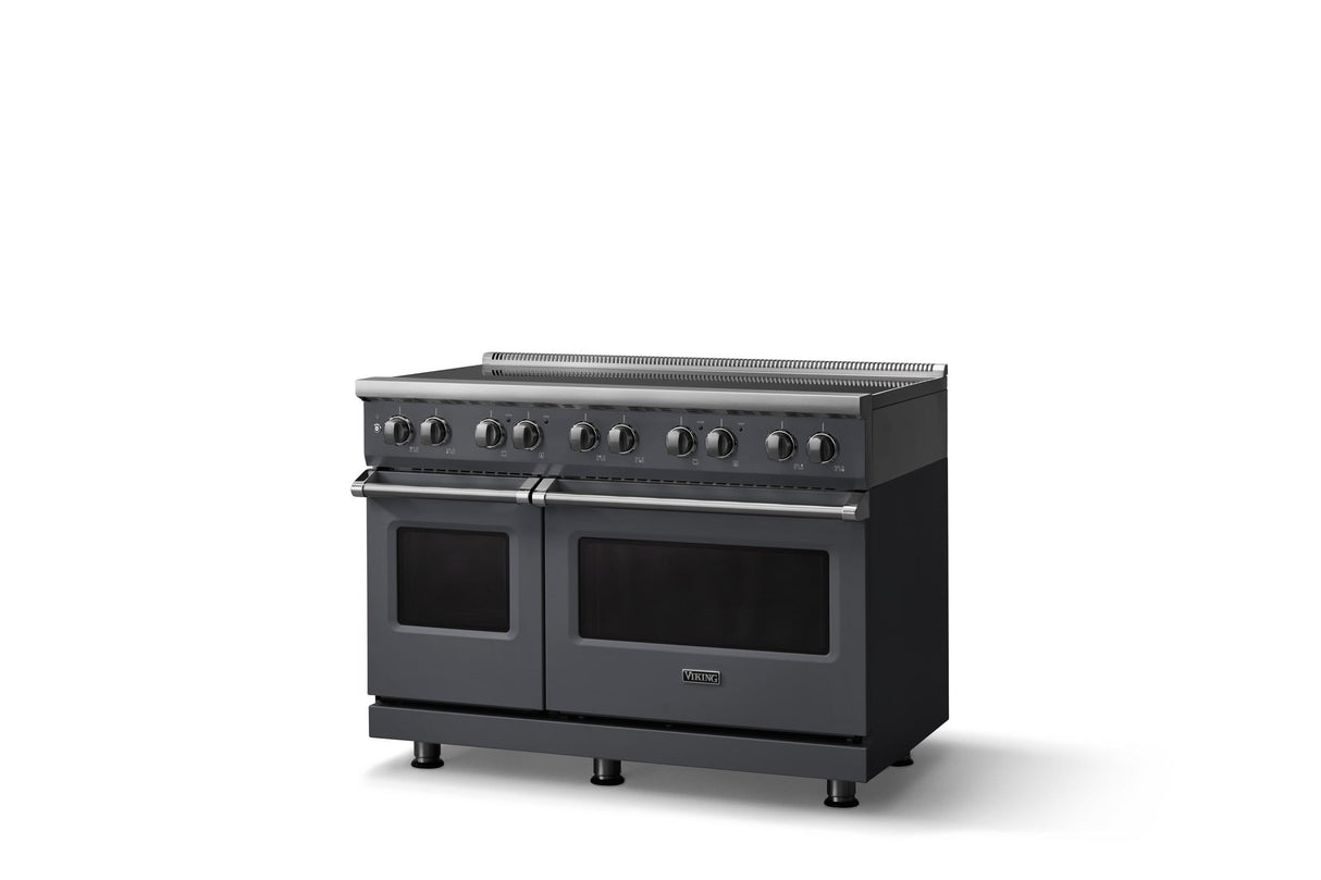 48"W. Induction Range (Finish: Cast Black, Trim: Polished Chrome)