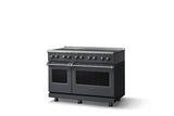 48"W. Induction Range (Finish: Cast Black, Trim: Polished Chrome)