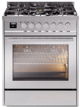 Professional Plus II 30 Inch Dual Fuel Liquid Propane Freestanding Range in Stainless Steel with Trim
