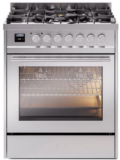 Professional Plus II 30 Inch Dual Fuel Liquid Propane Freestanding Range in Stainless Steel with Trim