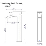 ZLINE Autograph Edition Heavenly Bath Faucet in Matte Black (HVN-BF-MB).