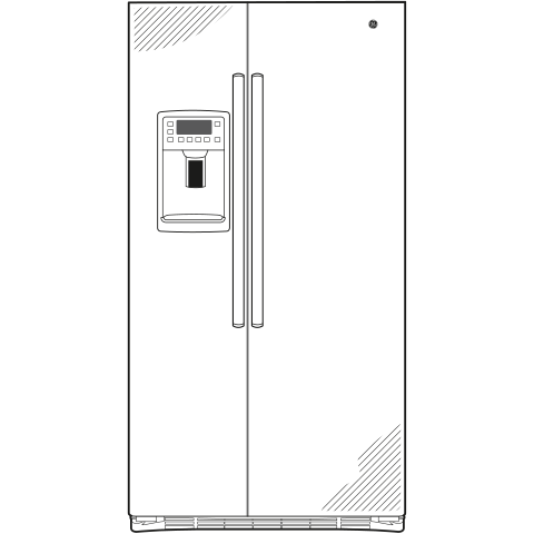 GE Profile™ Series 21.9 Cu. Ft. Counter-Depth Side-By-Side Refrigerator