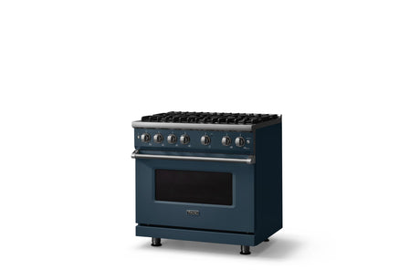 36"W. Sealed Burner Gas Range (Burner: 6b, Finish: Squall, Trim: Polished Chrome, Fuel: Natural Gas)