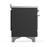 ILVE UMIB48NR3MGC Majestic III 48 inch Induction Range with 6 Elements, 5.02 cu. ft. Total Oven Capacity (Triple Glass Door, Graphite Matte, Chrome)