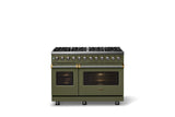 48"W. Dual Fuel Range (Burner: 8b, Finish: Martini, Trim: Polished Chrome, Fuel: Propane)