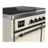 ILVE UMDIB40QNR3AWB Majestic III 40 inch Induction Range with 6 Elements, 3.82 cu. ft. Total Oven Capacity (Solid Door, Antique White, Burnished)