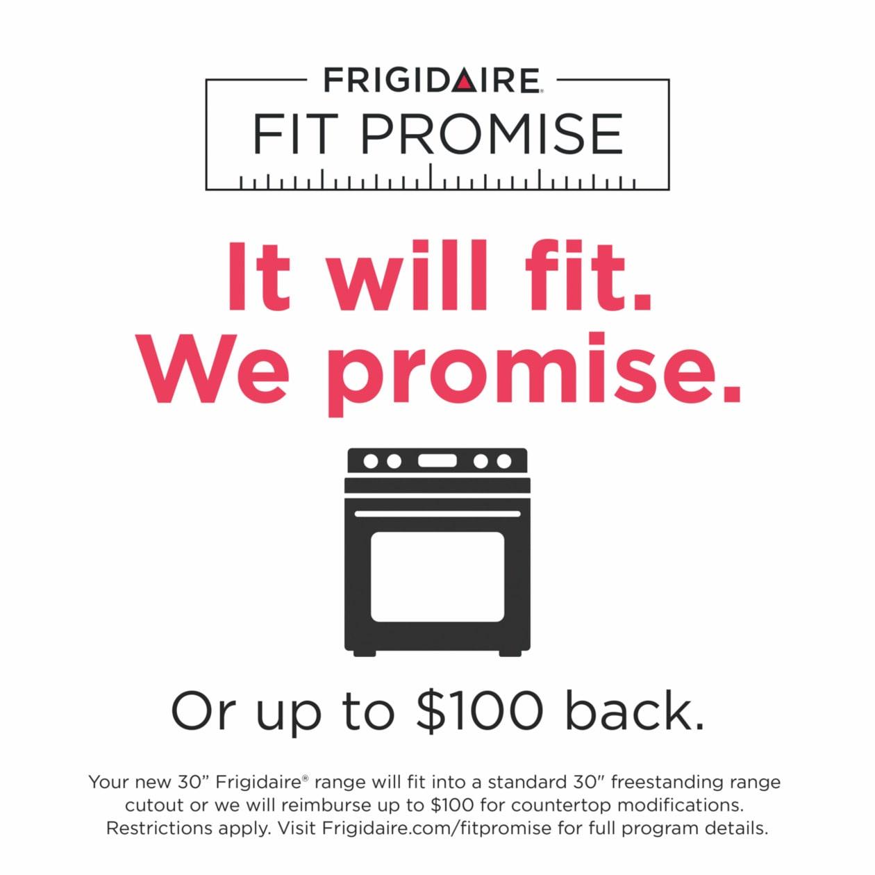 30" Front Control Electric Range with Total Convection