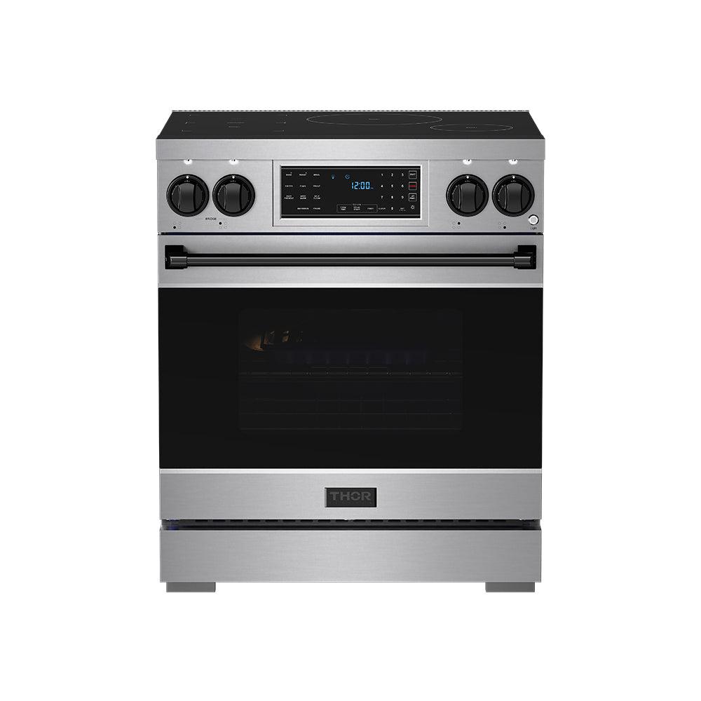 30 Inch Professional Induction Range With Tilt Panel Touch Control In Stainless Steel and Black  Gordon Ramsay Series