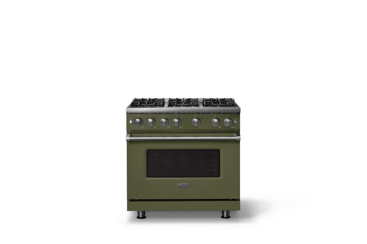 36"W. Sealed Burner Gas Range (Burner: 6b, Finish: Martini, Trim: Polished Chrome, Fuel: Natural Gas)