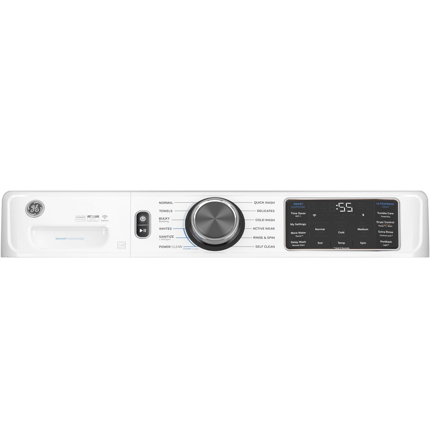 GE® ENERGY STAR® 5.0 cu. ft. Capacity Smart Front Load Steam Washer with SmartDispense™ UltraFresh Vent System with OdorBlock™ and Steam