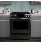 GE Profile™ 30" Smart Slide-In Front-Control Gas Range