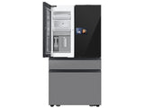 Bespoke 23 cu. ft. Counter Depth 4-Door French Door Refrigerator with AI Home & AI Vision Inside™ in Charcoal Glass and Stainless Steel