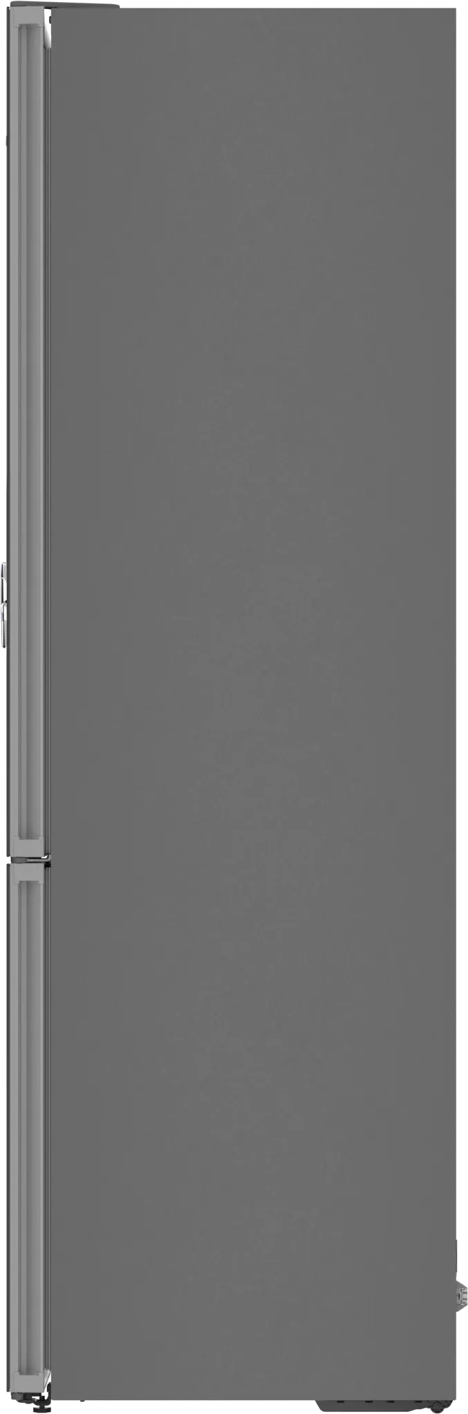 800 Series Free-standing fridge-freezer with freezer at bottom, glass door 24" Black, Total No Frost