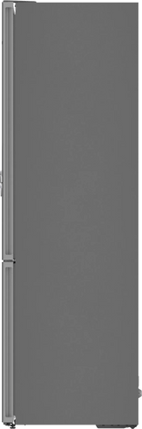 800 Series Free-standing fridge-freezer with freezer at bottom, glass door 24" Black, Total No Frost