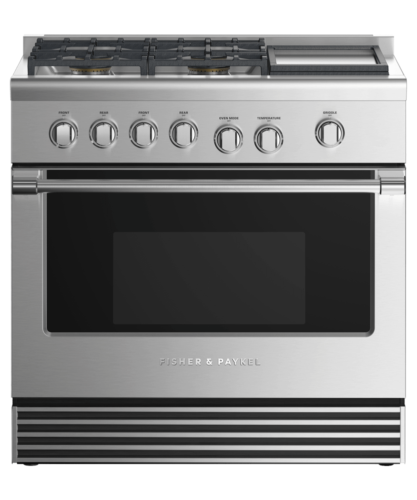 Gas Range, 36", 4 Burners with Griddle, LPG