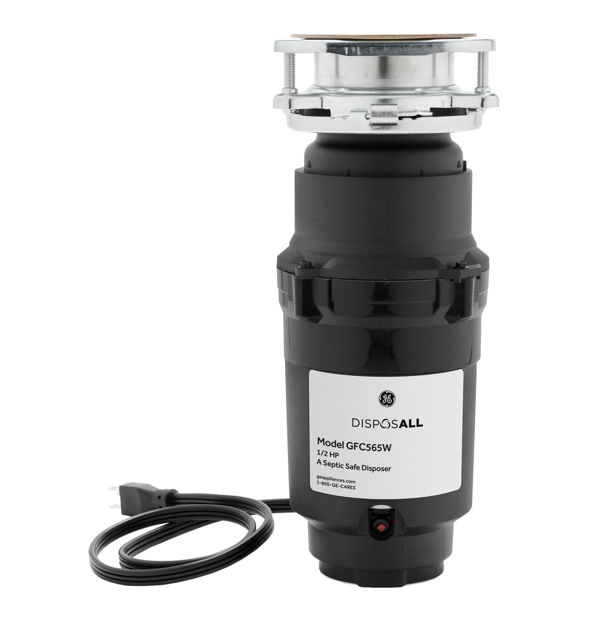 GE DISPOSALL® 1/2 HP Continuous Feed Garbage Disposer Corded