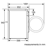 800 Series Cond. Dryer - 208/240V, Cap. 4.0 cu.ft., 15 Cyc.,63 dBA, SS Drum, Chr. Rev./Door Int. Light, ENERGY STAR