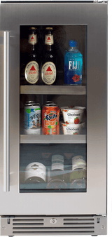 15" Beverage Center, Stainless Steel Glass, Field Reversible Hinge
