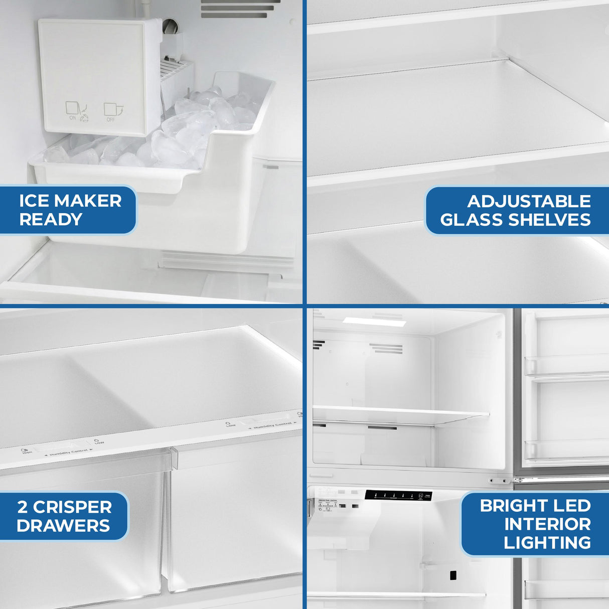 Avanti MaxxSpace Insulation™ Technology Garage-Ready Frost-Free Ice Maker-Ready Refrigerator, 24 cu. ft., ENERGY STAR, Stainless Steel Look (AVFF24DLJM0SS)