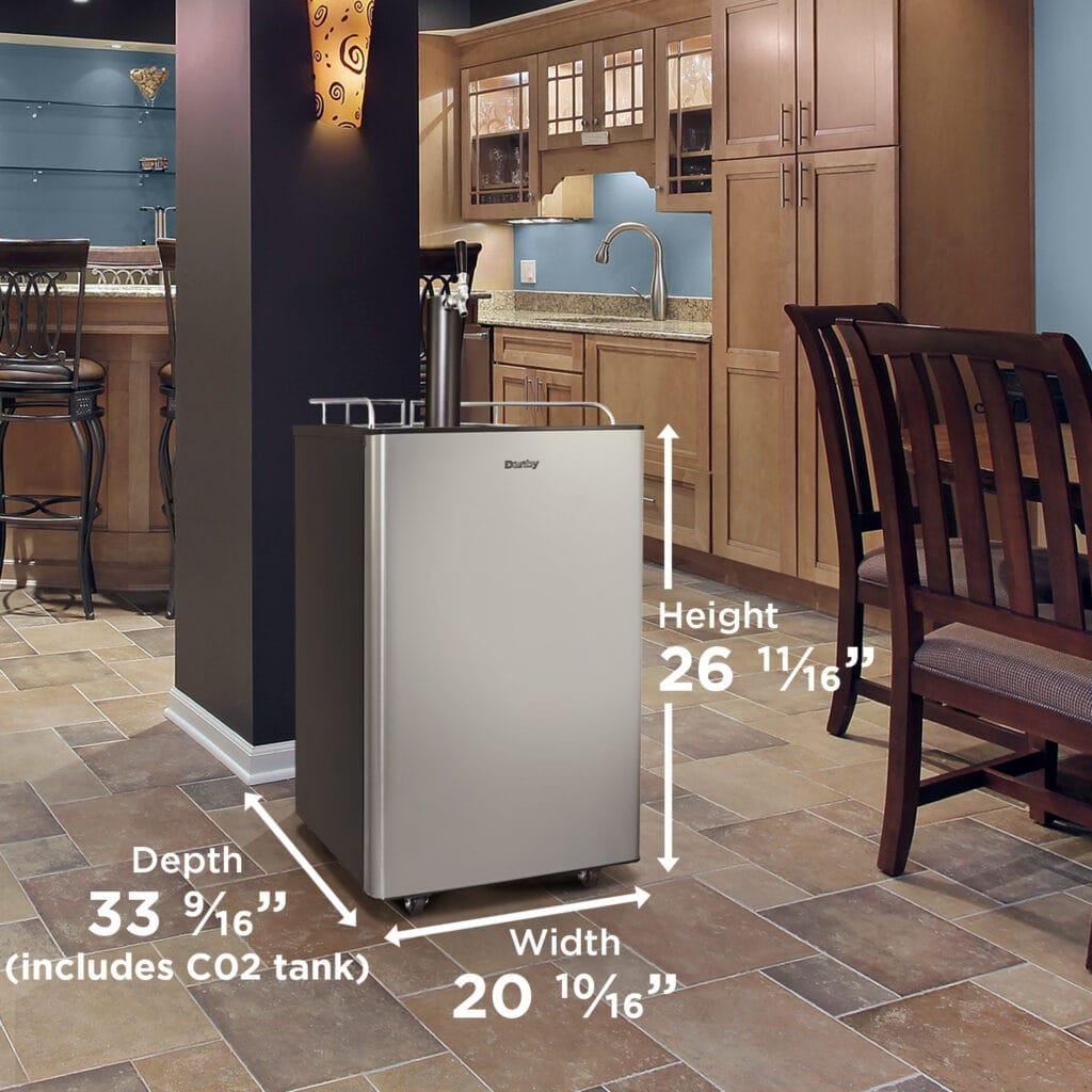Danby 5.4 cu. ft. Single-Tap Keg Cooler in Stainless Steel