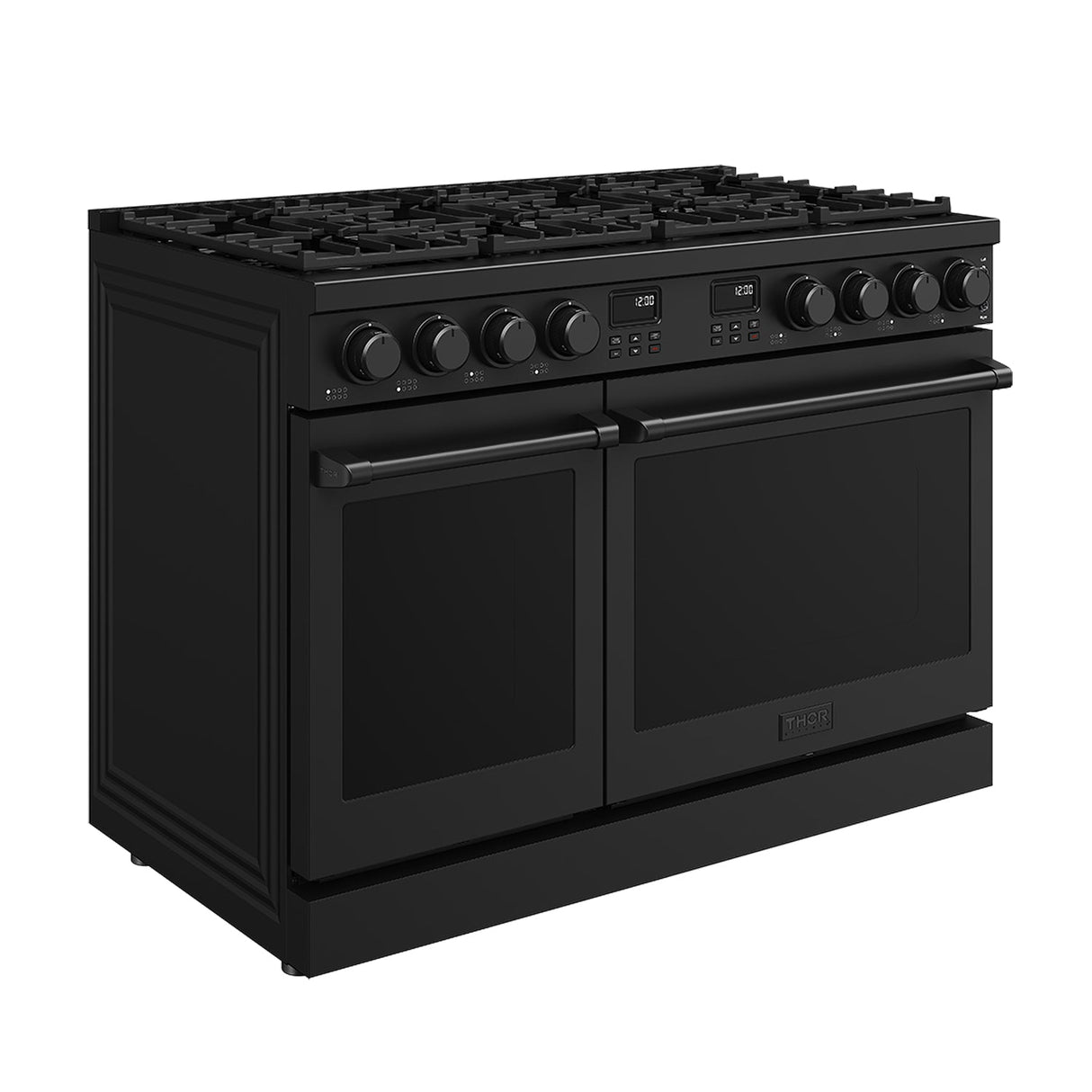 48 Inch Contemporary Professional Gas Range In Black