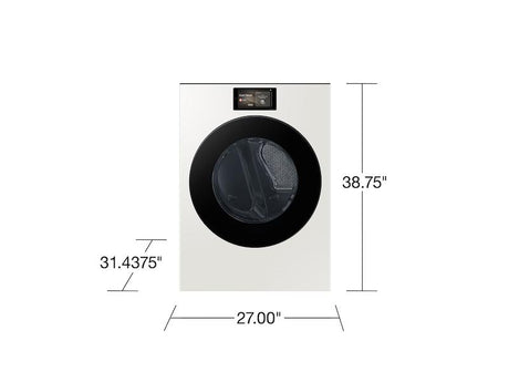 7.6 cu. ft. Bespoke AI Ultra Capacity Front Load Electric Dryer with AI Home and AI OptiDry+ in Ivory