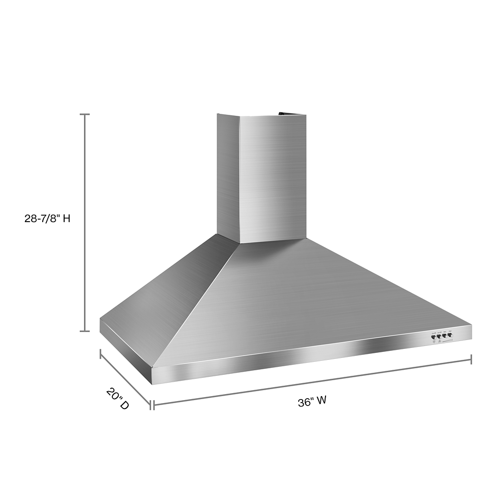 Gold® 36-inch Vented 300-CFM Wall-Mount Canopy Hood