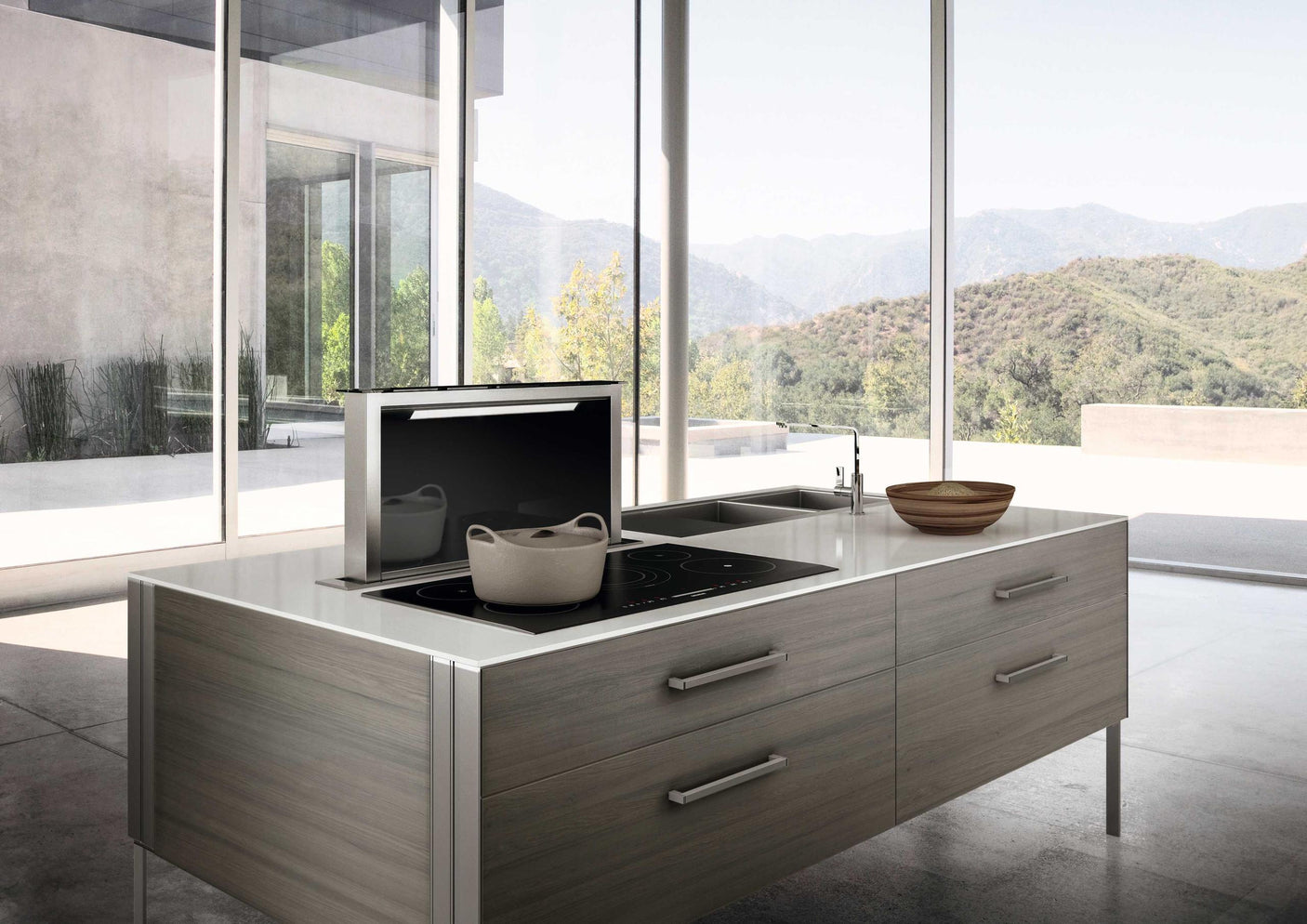 Scirocco Lux 30" Black Glass with Stainless Steel